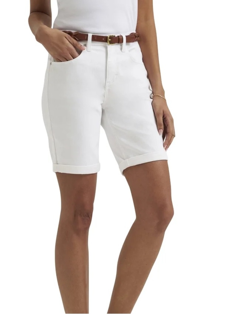 NWT,Lee,Bermuda Jean Shorts, 9” Inseam, Classic Fit, Vacation,Casual size 8 - Picture 3 of 5